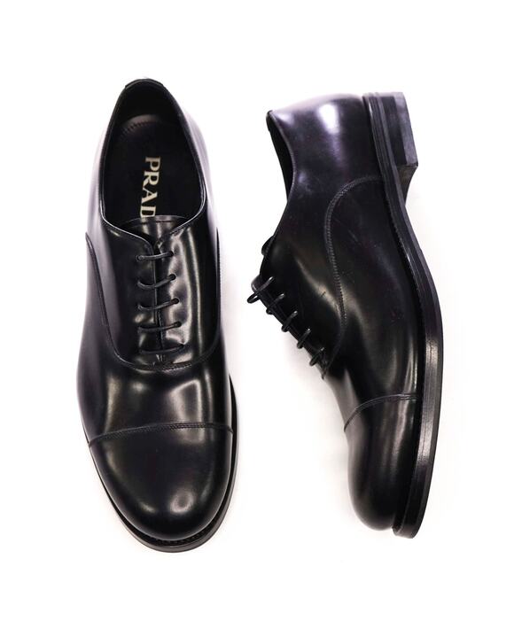 $1,270 PRADA - Black Leather Oxfords - US 10 (9UK) main image 4